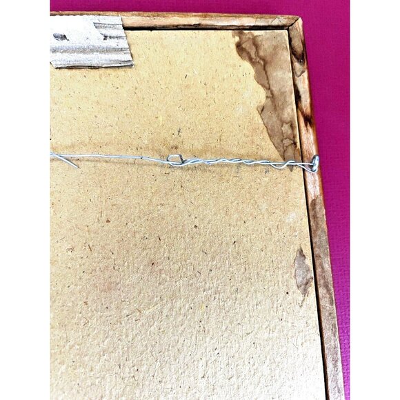 Antique Guest "Welcome"  Note Sign w. Drawing Copy Right 1923 US - Wood Frame - Picture 6 of 7